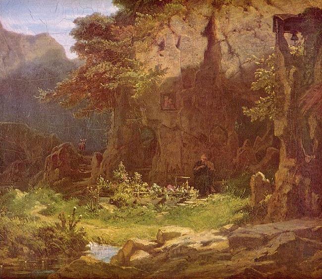 Carl Spitzweg Hermit playing the violin china oil painting image